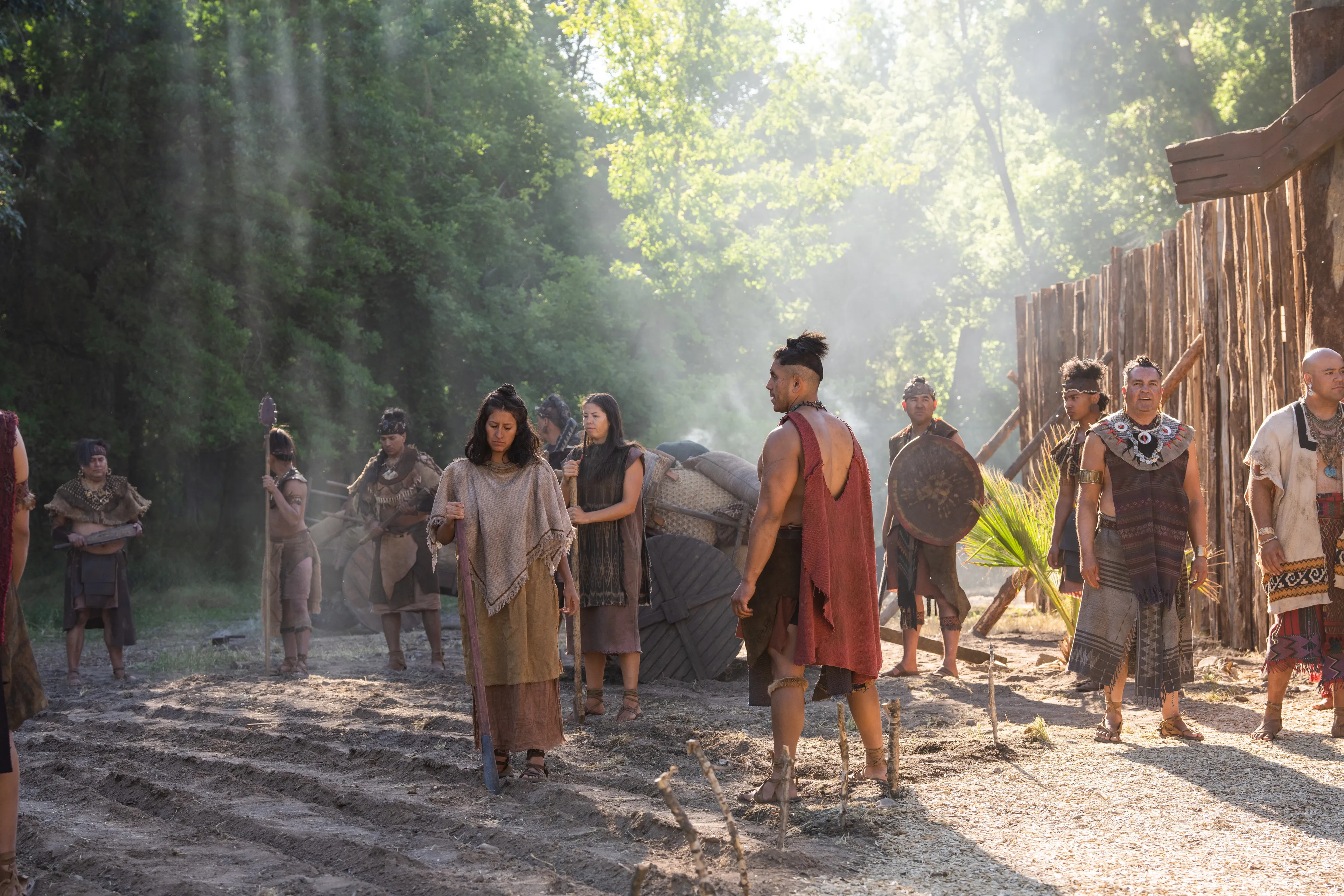 The Lamanite guards force the people of Alma to labor diligently.