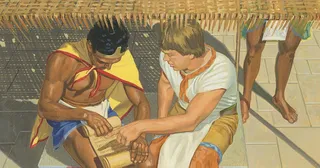 Alma underviser sin søn