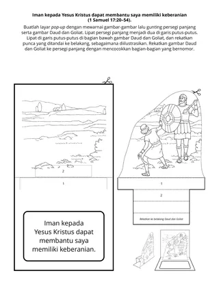 halaman kegiatan: Iman kepada Yesus Kristus dapat menolong saya memiliki keberanian