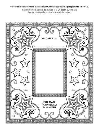 Pagină cu activități pentru copii.