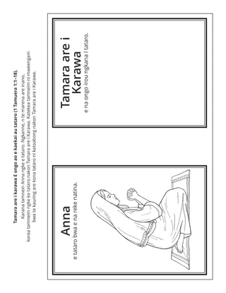 te iteraniba ibukin te mwakuri ni kauring: Tamara are i Karawa e ongo ao e kaekai au tataro