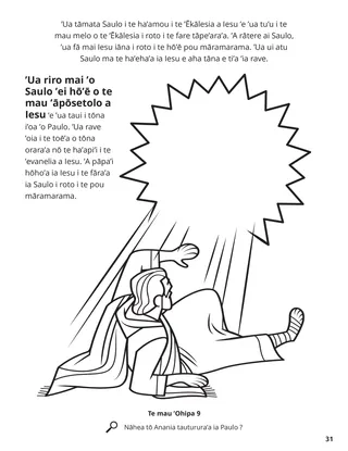 Paul’s Conversion coloring page