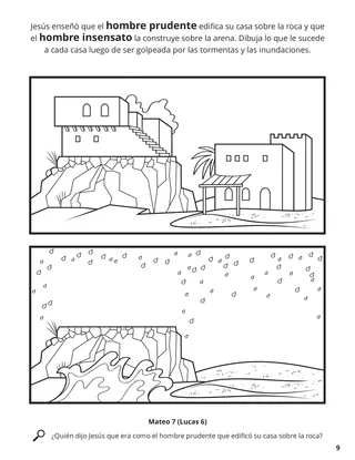 The Wise Man and the Foolish Man coloring page