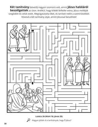 Two Disciples on the Road to Emmarus coloring page