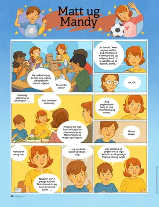 cartoon characters talking about the Articles of Faith