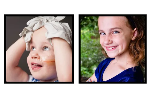 two images of Hope Gentile