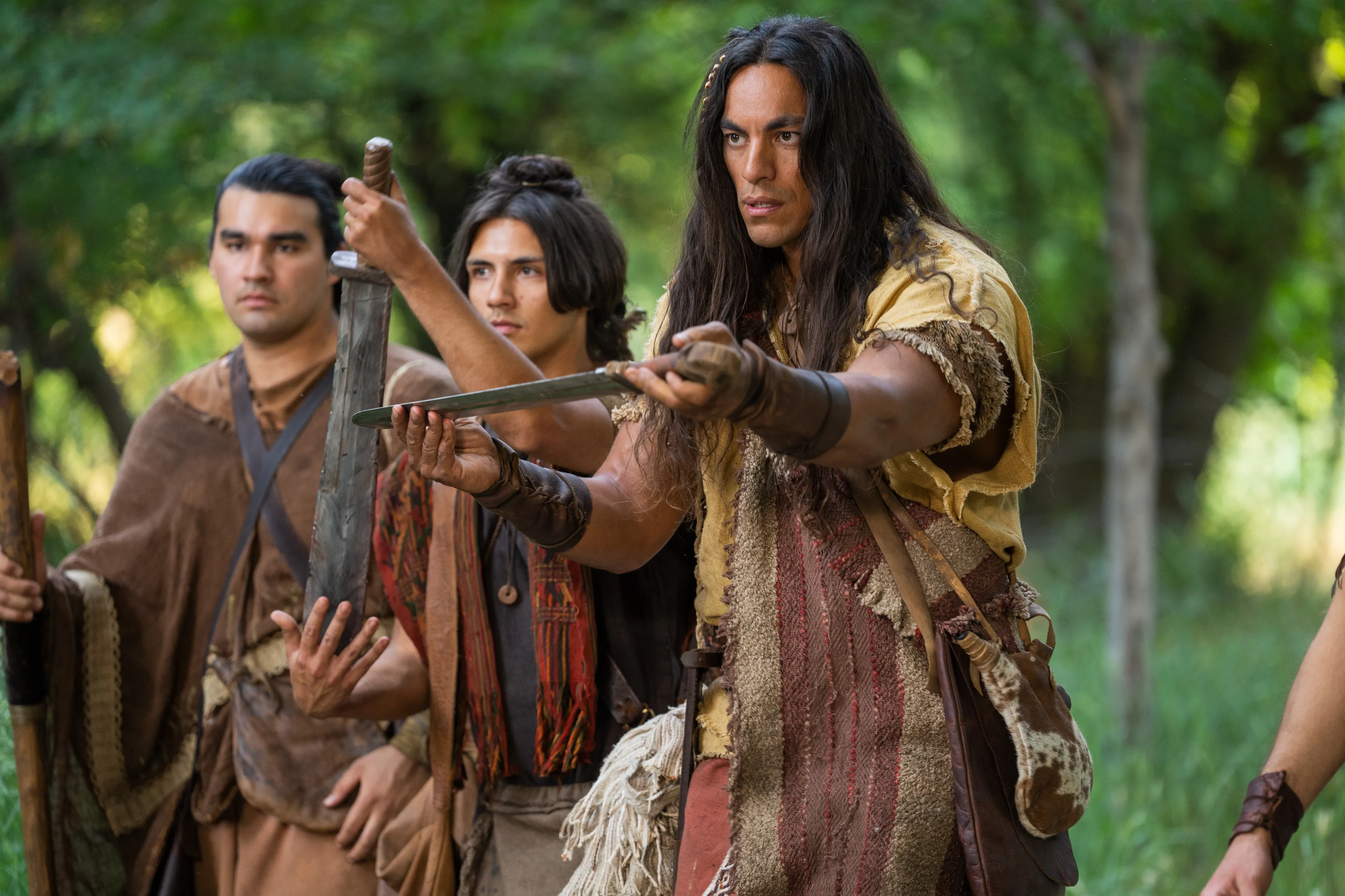 Ammon and his group of strong men lay down their weapons after arriving outside the City of Lehi-Nephi and being surrounded by guards.