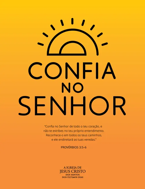 pôster “Confia no Senhor”
