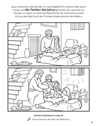 Jesus Raised Jairus’s Daughter from the Dead coloring page