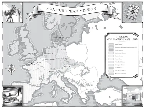 mapa ng mga mission sa Europa
