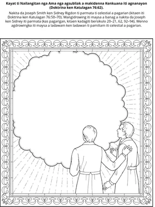 panid ti aktibidad: makapagnaedakto iti sidong ti Nailangitan nga Ama iti celestial a pagarian.