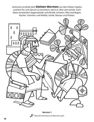 Ammaron Instructs Mormon Concerning the Sacred Records coloring page