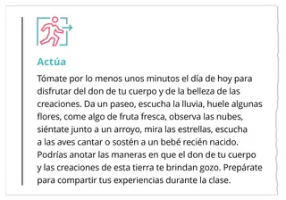 Actividad para actuar de la lección 4