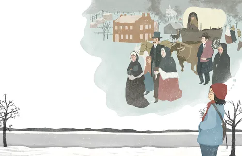 woman thinking of Saints leaving Nauvoo