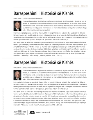 fletushka, Baraspeshimi i Historisë së Kishës