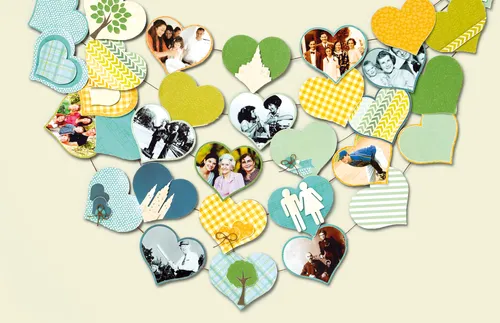heart-shaped photos