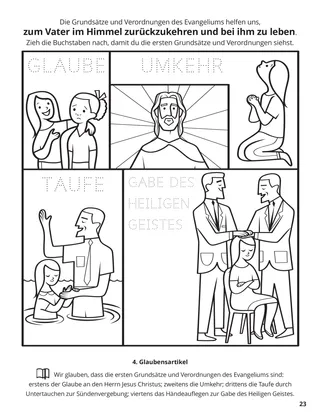 Fourth Article of Faith coloring page