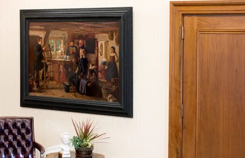 Painting in Elder Rasband’s office