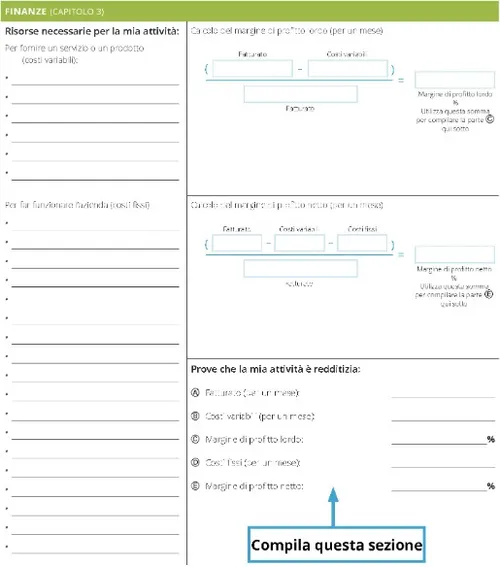 Esempio: Prove che la mia attività è redditizia