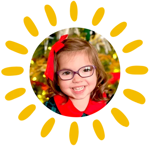 A young girl named Abigail Davies with an yellow hi light around her.