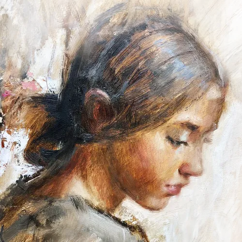 young woman looking downcast