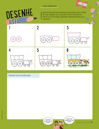 drawing activity of covered wagon