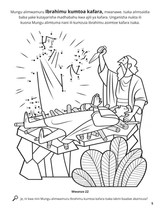 Abraham and Isaac coloring page