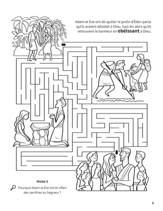 Life of Adam and Eve coloring page