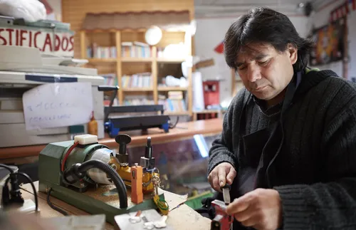 Rodrigo working with tools