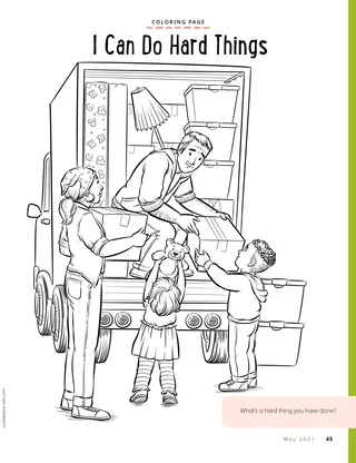 family loading moving van