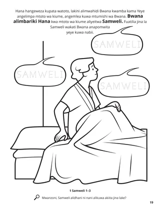 Hannah and Samuel coloring page