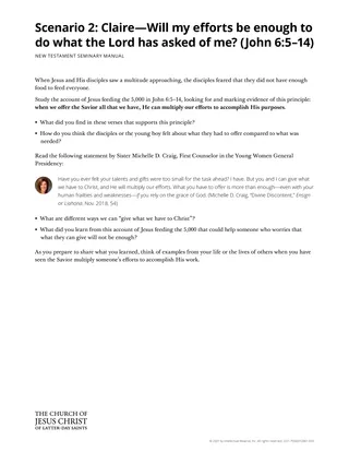 Handout on our Efforts