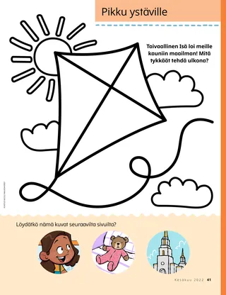 simple kite coloring activity