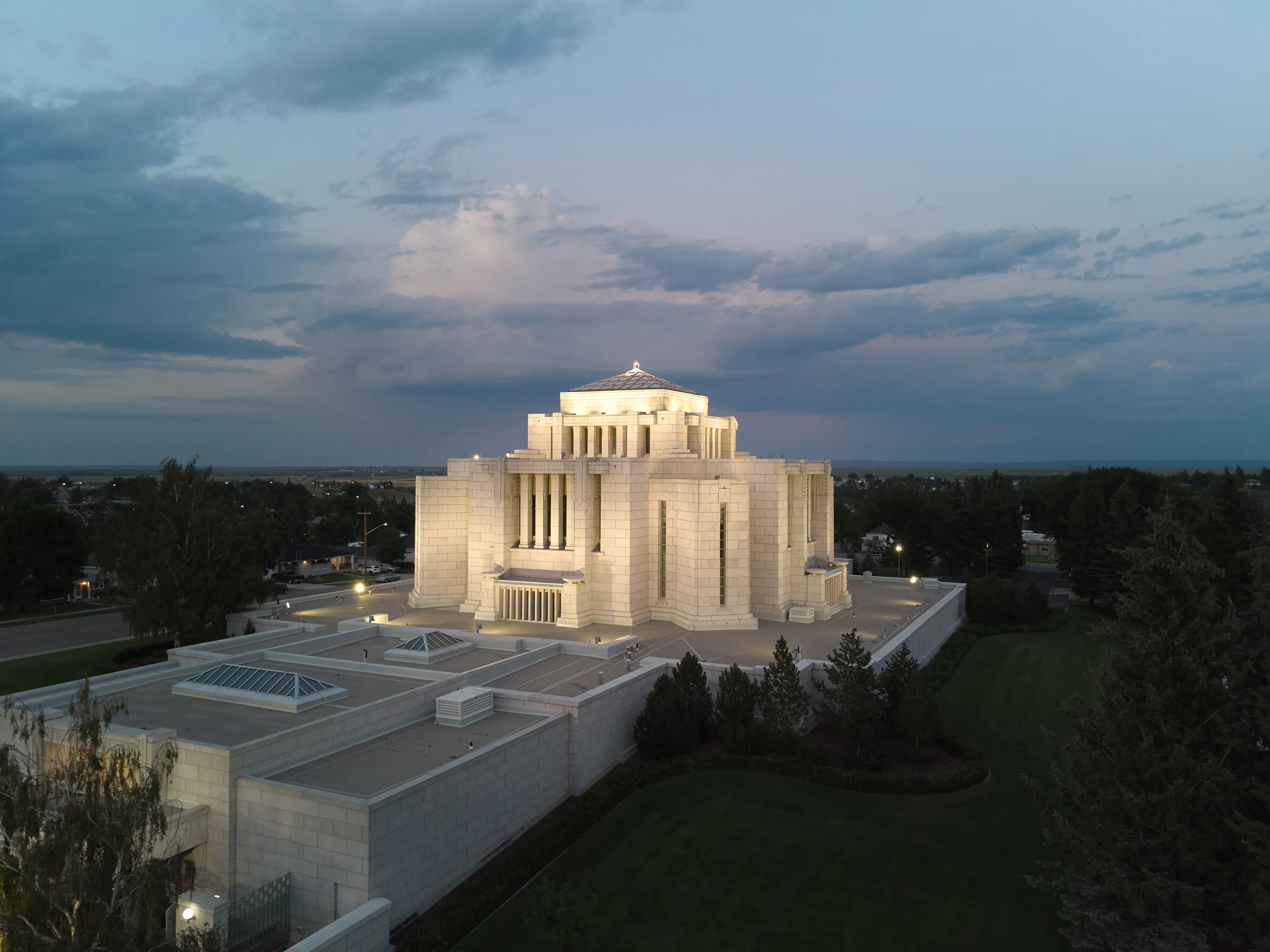 Exterior images of the Cardston Alberta Temple.