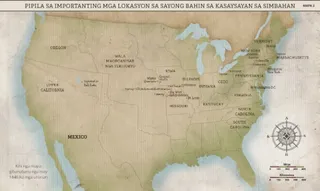 Mapa 2: Pipila ka Importante nga mga Dapit sa Sinugdanan nga Kasaysayan sa Simbahan