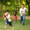 family playing an outdoor game