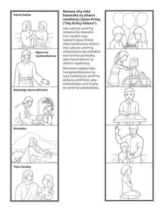 pejin’ny asa atao: Manasa ahy hanaraka ny ohatra nasehony i Jesoa Kristy