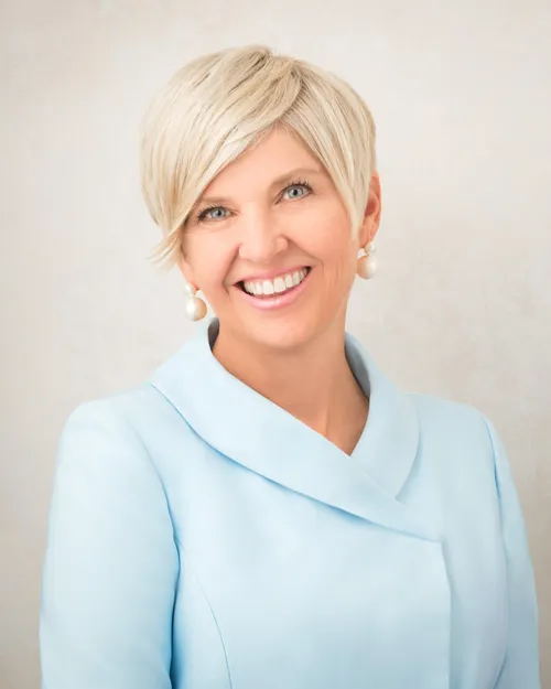 President Emily Belle Freeman, Young Women General President, takes an official portrait in 2023.