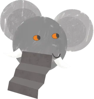 Elephant paper craft
