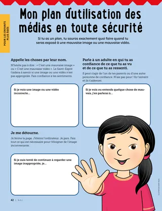 Page d’activité sur l’utilisation des médias en toute sécurité
