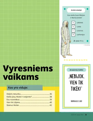 vyresniems vaikams skirto skyriaus viršelis