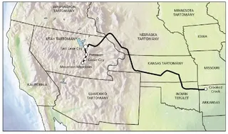map, Arkansas to California