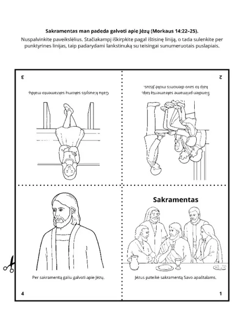 Užsiėmimų puslapis. Sakramentas
