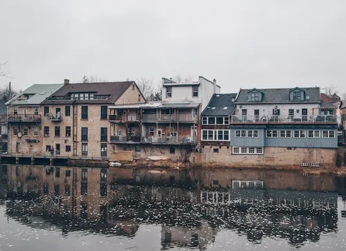 Houses on a canal