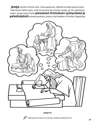Isaiah’s Prophecies of Jesus Christ coloring page