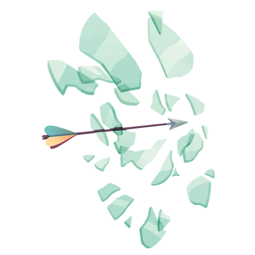 arrow breaking glass