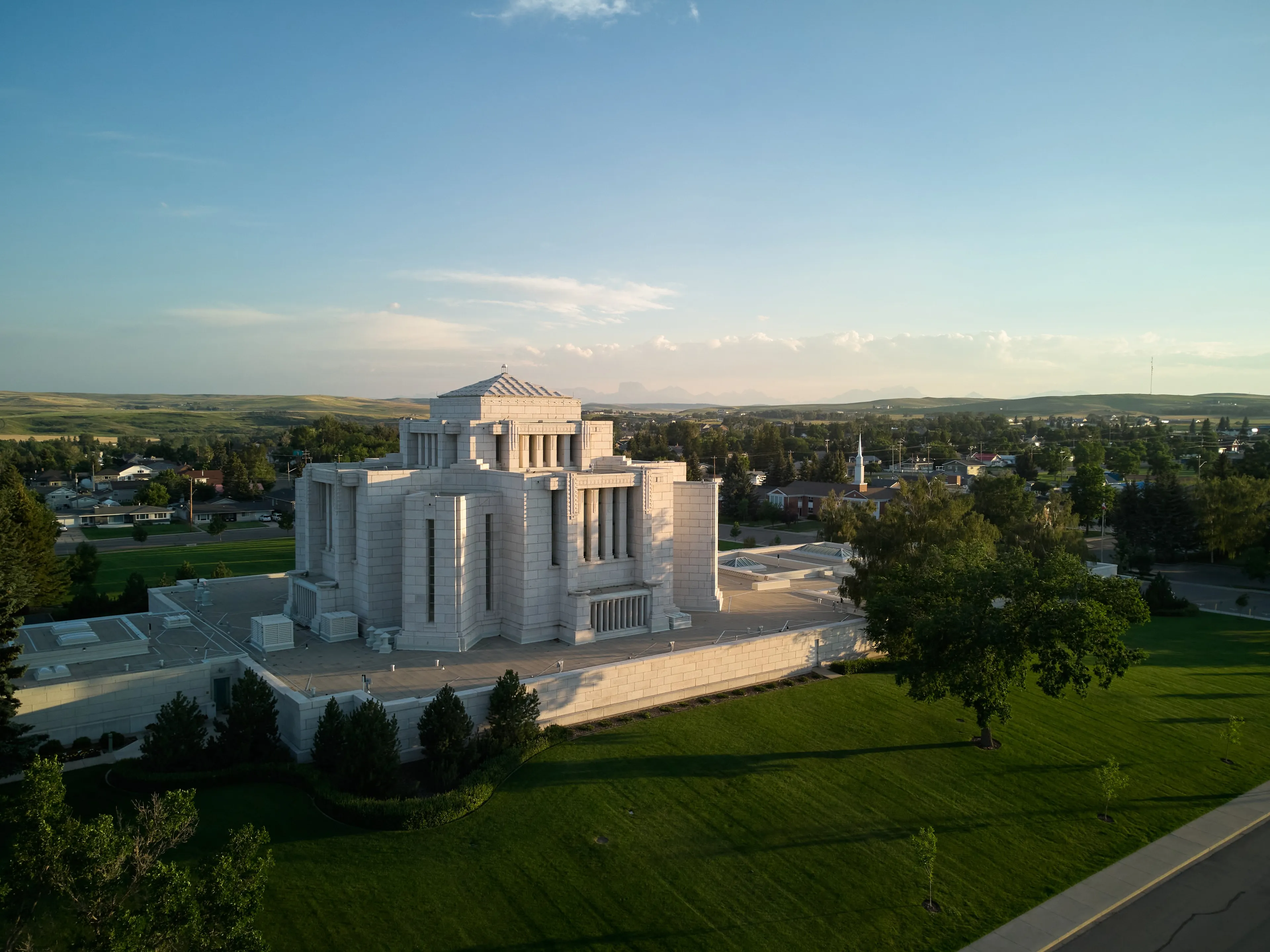 Exterior images of the Cardston Alberta Temple.