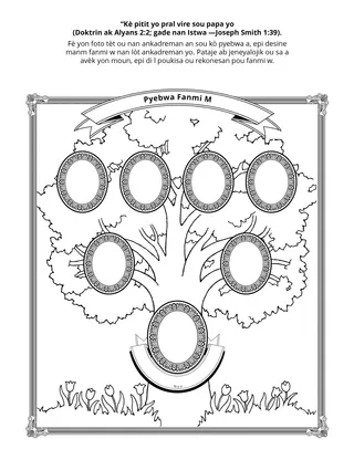 paj aktivite: M ka fè istwa familyal mwen