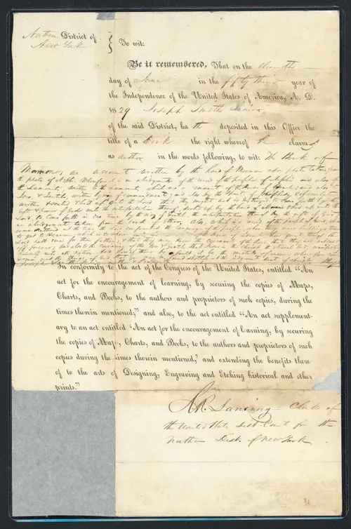 Copie des droits d’auteur du Livre de Mormon