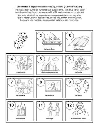 hoja de actividades para niños